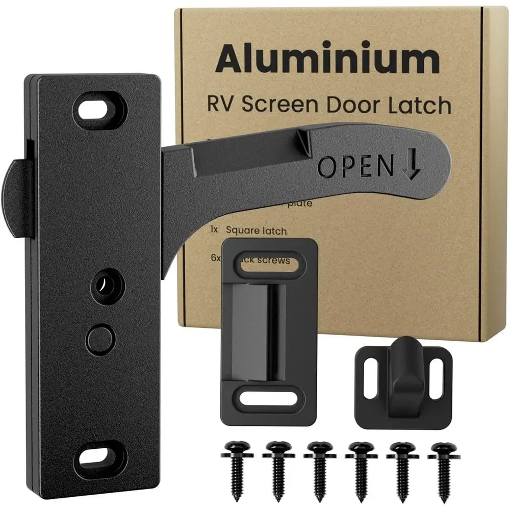 Door Handle - Safoner アルミニウム RV スクリーンドアラッチ右ハンドル交換キット 旅行用トレーラー、キャンピングカー、モーターホーム用 -