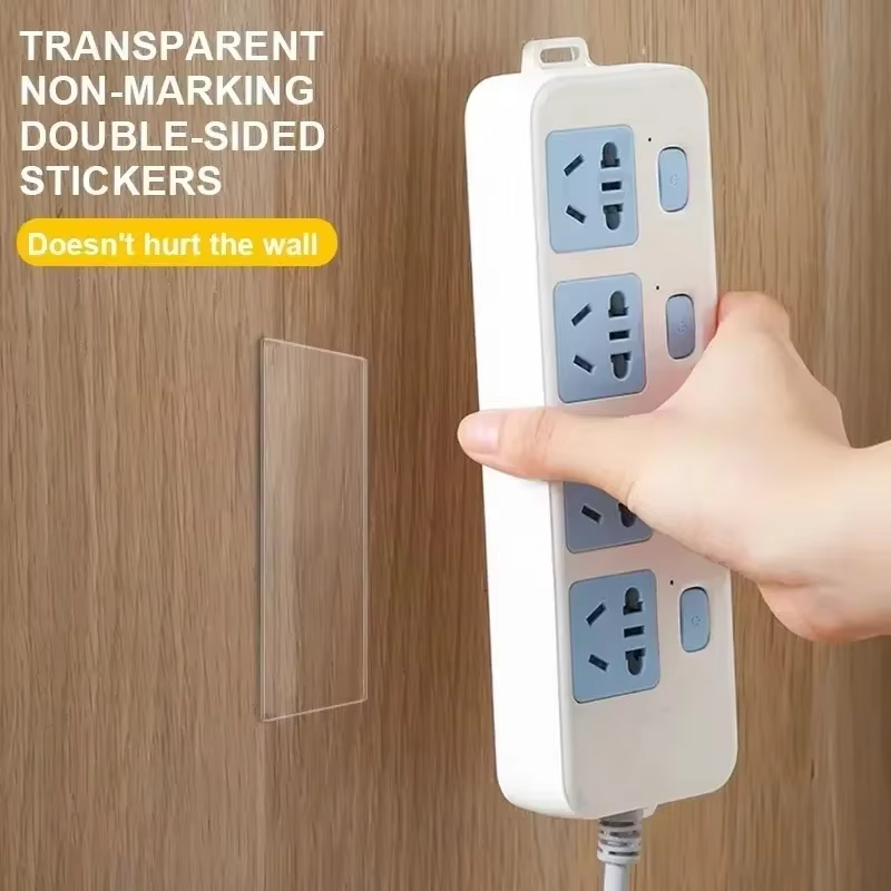 Home Improvement Mark - 60枚入り 両面ナノテープ 再利用可能 強力粘着 跡が残らない 透明