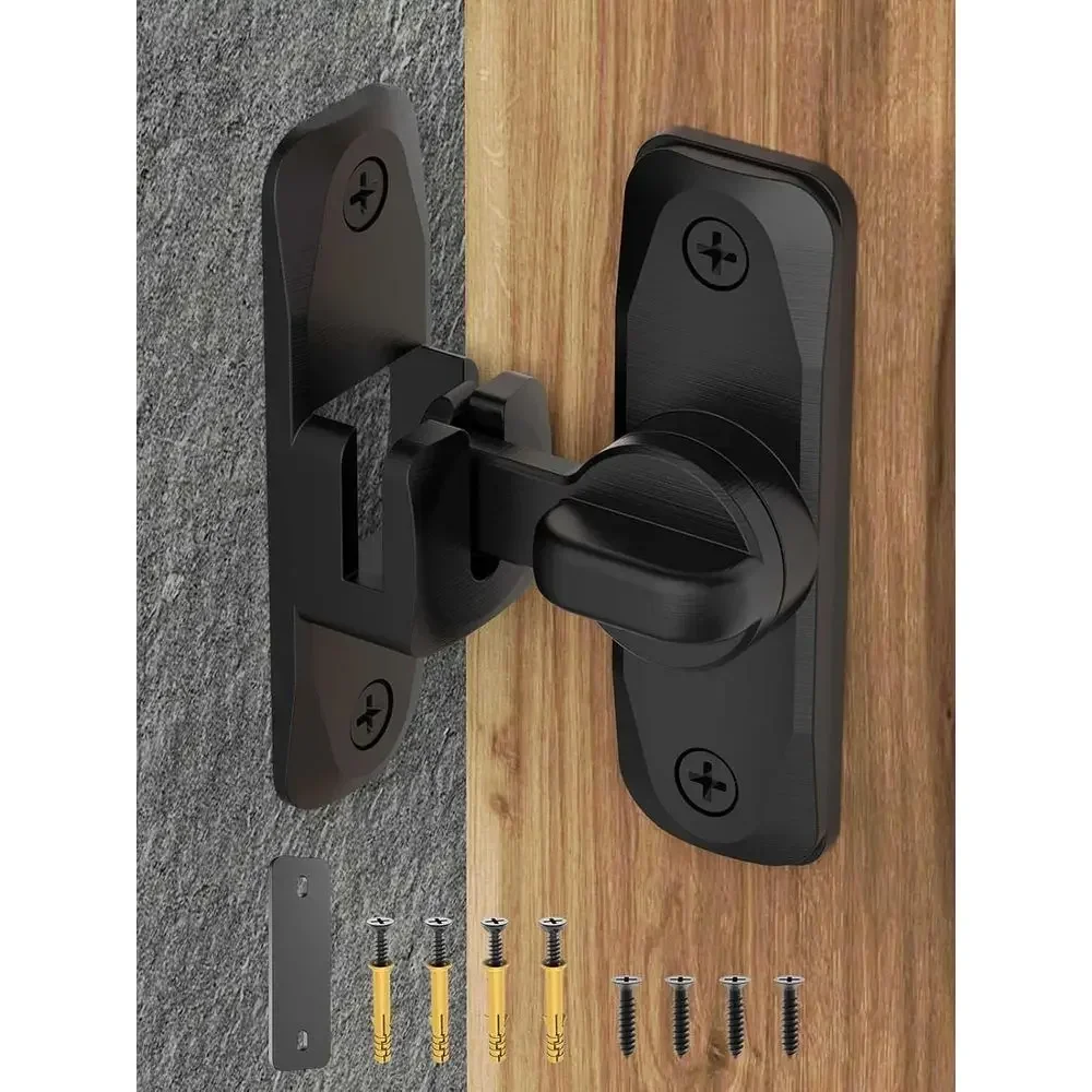 Door Lock - 90/180度フリップバーンドアロック、プライバシー保護 - セキュリティスライドドアラッチ、小規模ゲートラッチ、納屋、庭用ハードウェア
