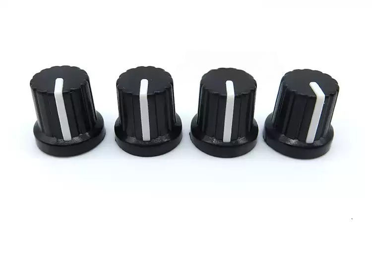 Home Improvement Mark - YYT 10個入り 15mm デュアルカラー プラスチックノブ ブラックベース