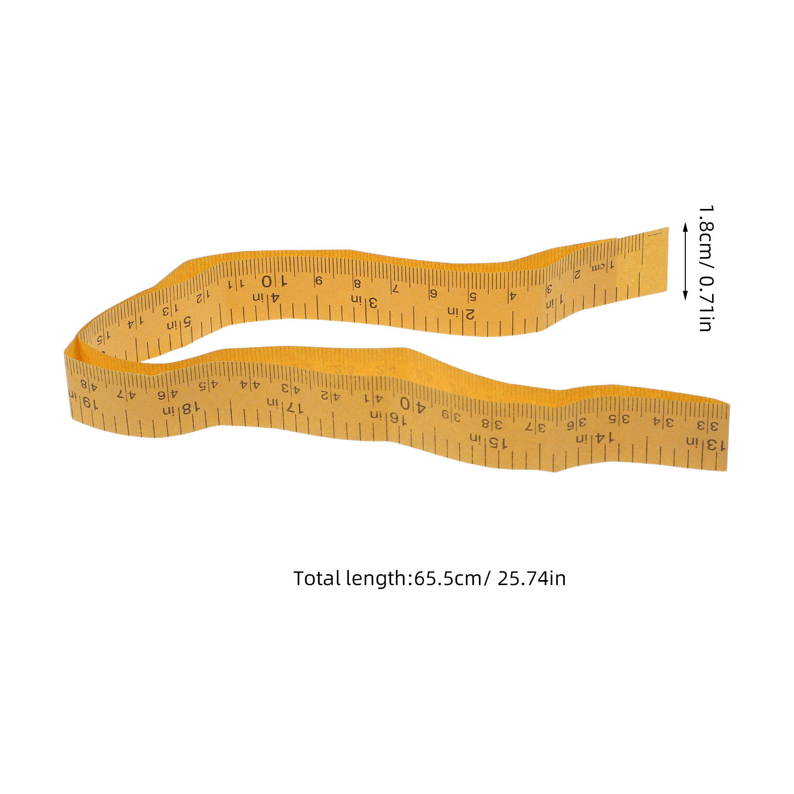 64cm（25.2インチ）の厚みのある丈夫なメジャー。衣料品 - Tape Measure のレビューと価格