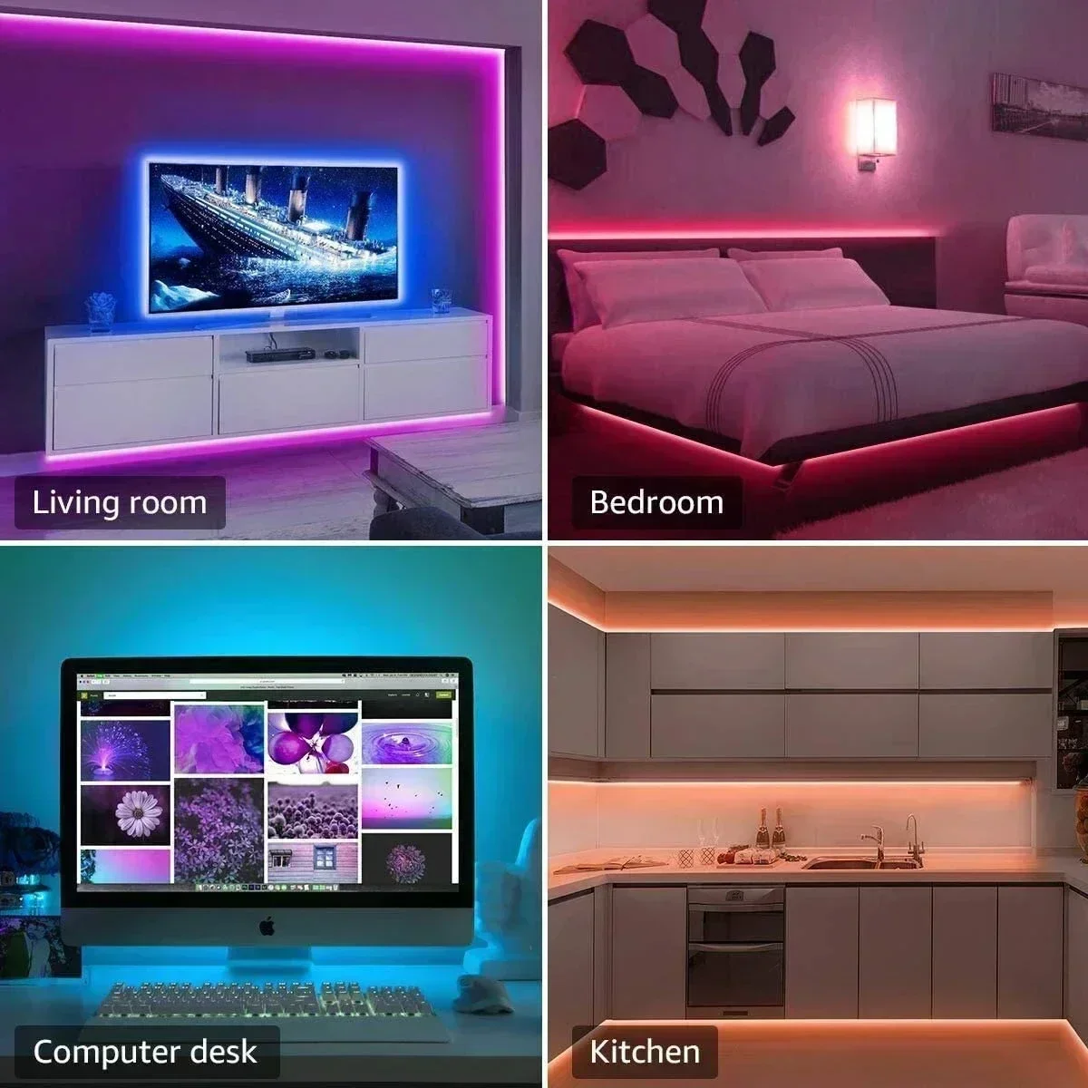 スマートRGB LEDゲーミングライトストリップ USBクリ - Led Strip Lights のレビューと価格